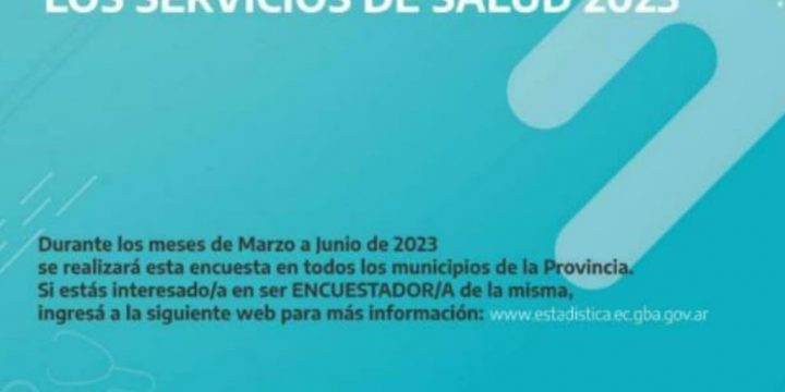 Búsqueda de Encuestadores para la Encuesta Provincial sobre el Acceso y Uso de Servicios de Salud (EPAUSS)